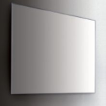 Miroir affleurant avec finition polie avec plaques de montage