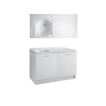 Meuble couvre machine à laver avec jets et bassin à gauche130x65xH89 Active Wash