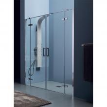 Cabine de douche en niche cm 130x200 avec double porte battante 8MILL INFINITY