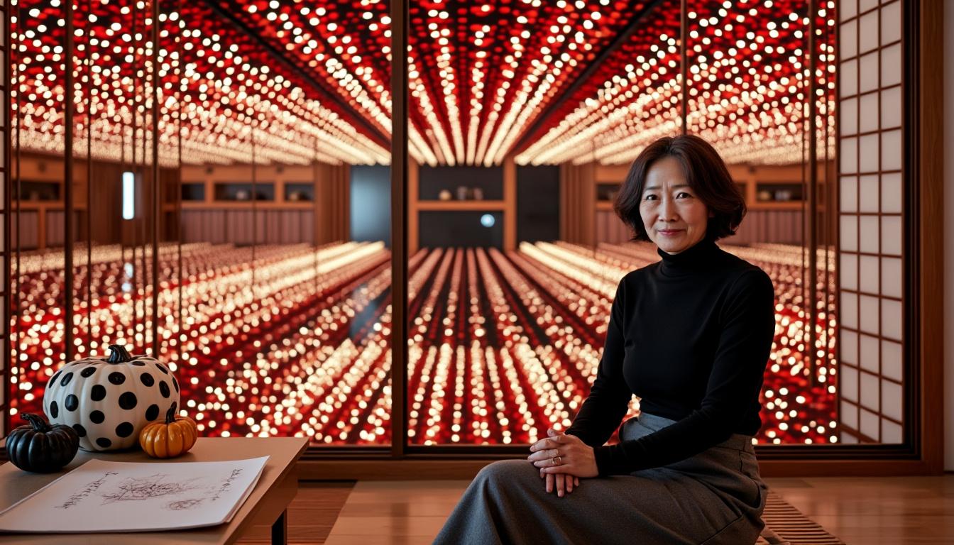 découvrez la biographie de yayoi kusama, son parcours artistique exceptionnel et ses œuvres emblématiques infinity, qui ont fait d'elle la reine des pois japonaise.