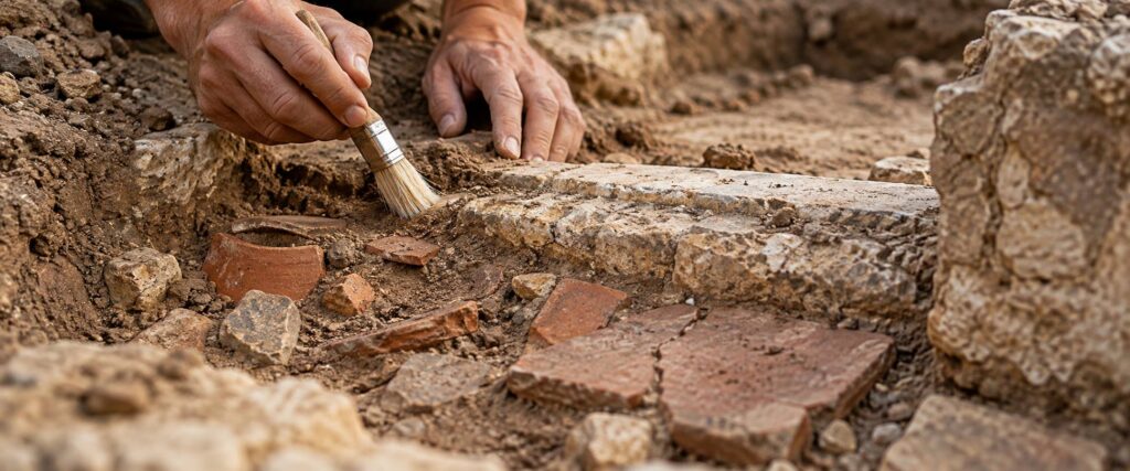 Illustration de détail sur le sujet : Archéologie à Nîmes : Mise au jour de deux maisons romaines datant du Ier siècle