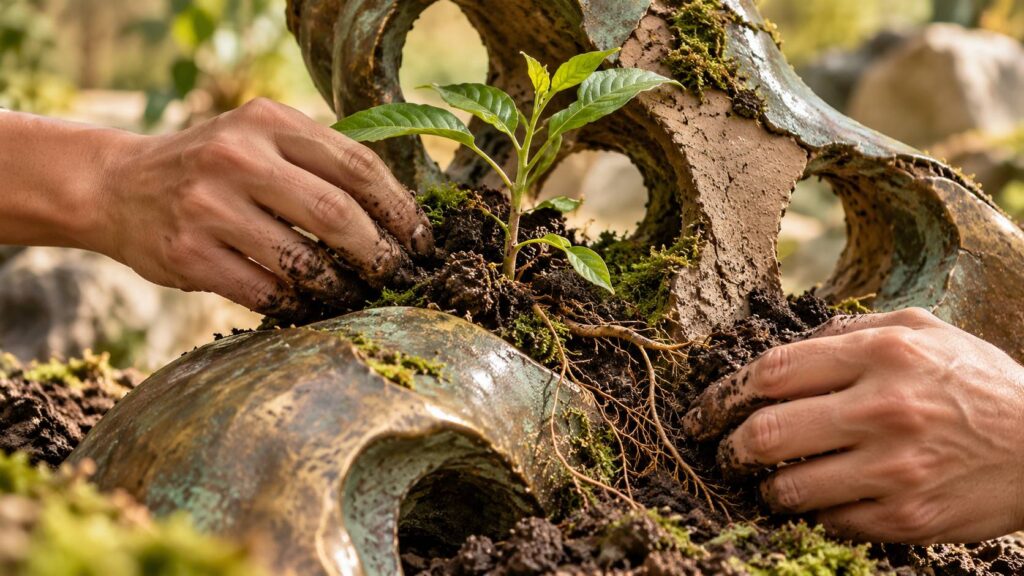 Illustration de détail sur le sujet : Giuseppe Penone : L’artiste de la nature et de la sculpture vivante
